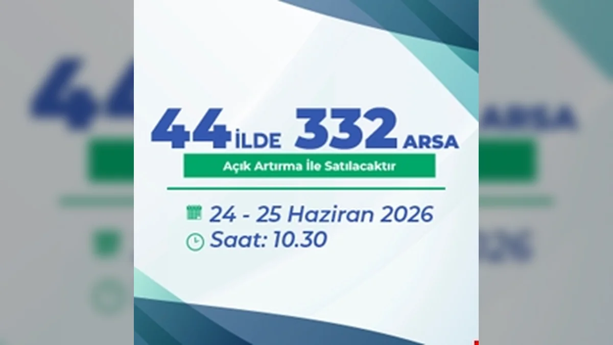 TOKİ 44 İlde 332 Arsayı Açık Artırmayla Satışa Sunuyor