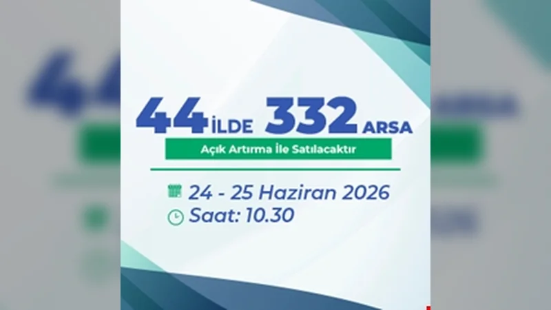 TOKİ 44 İlde 332 Arsayı Açık Artırmayla Satışa Çıkarıyor